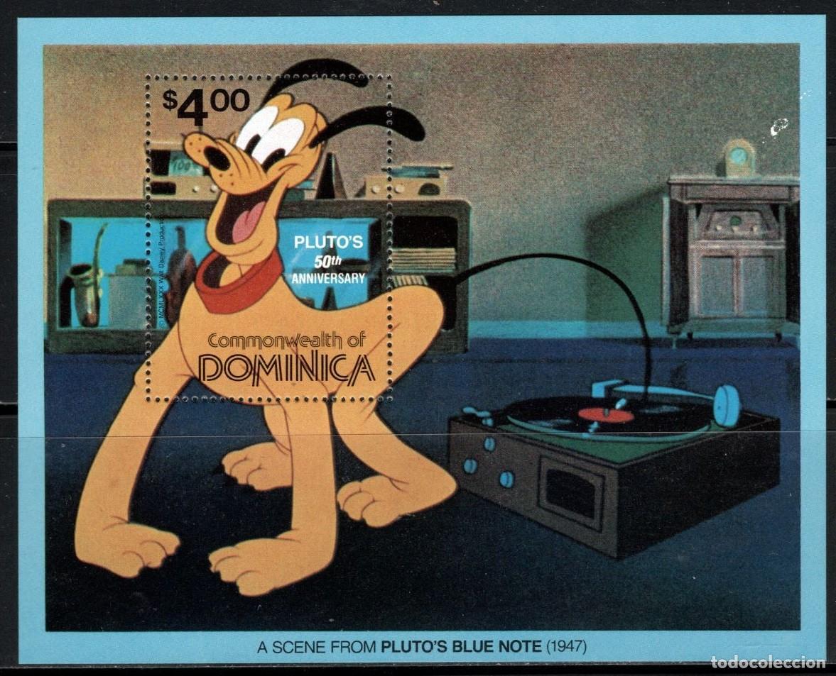 Sellos: DOMINICA 1981 SHEET MNH DISNEY PLUTO - Foto 1