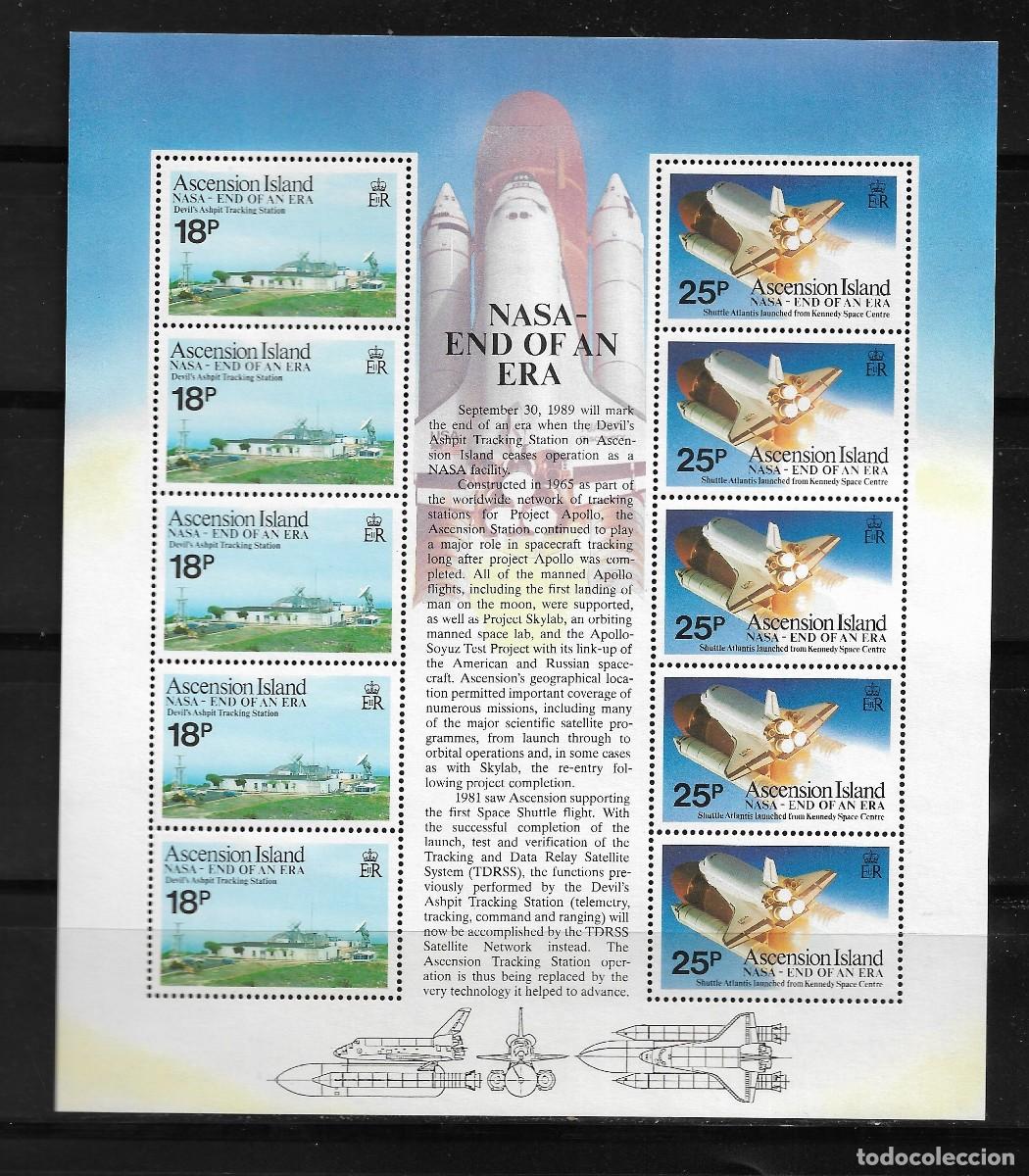 Sellos: ASCENSI&Oacute;N 1989, HB. FINAL DE LA ACTIVIDAD DE LA ESTACI&Oacute;N DEVIL S ASHPIT. MNH. - Foto 1