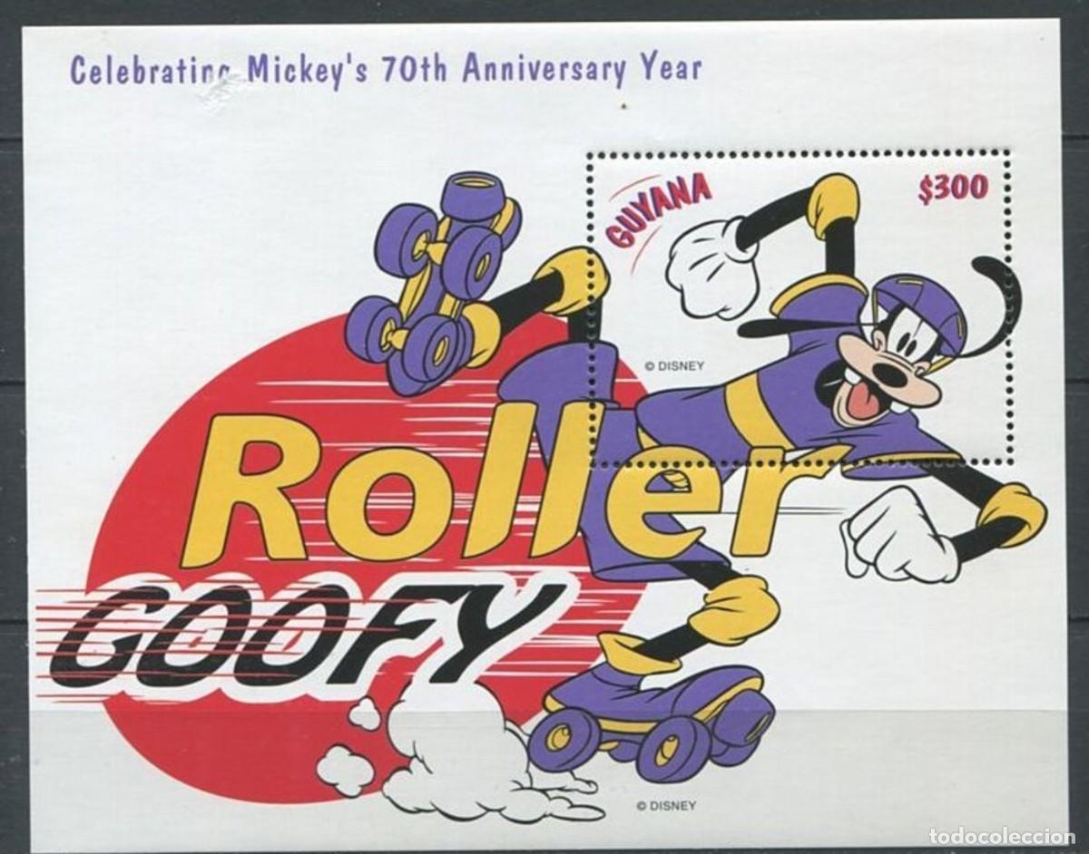 Sellos: GUYANA 1999 SHEET MNH DISNEY ROLLER GOOFY - Foto 1