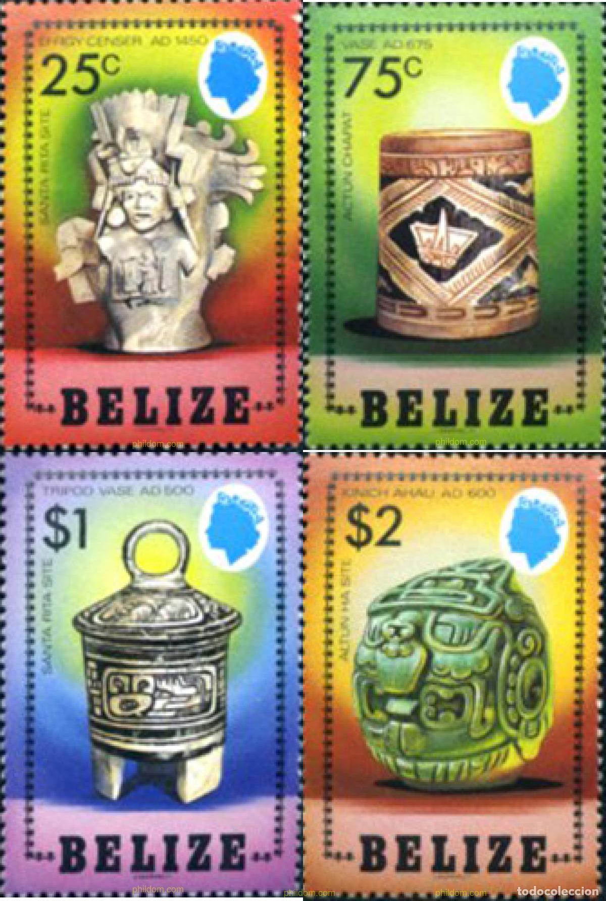 Sellos: 291625 MNH BELIZE 1984 ARTE MAYA - Foto 1