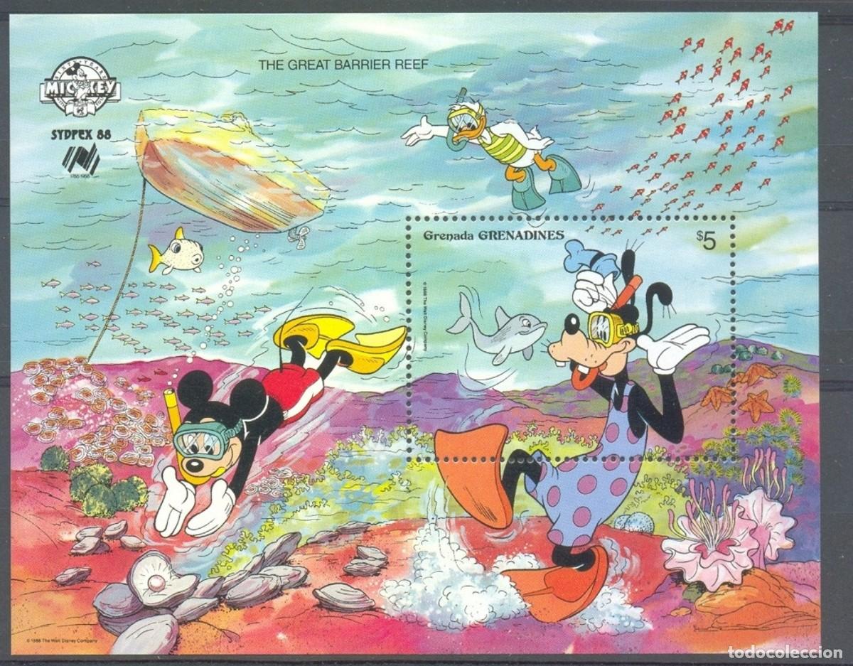 Sellos: GRENADA GRENADINES 1988 SHEET MNH DISNEY SYDPEX - Foto 1