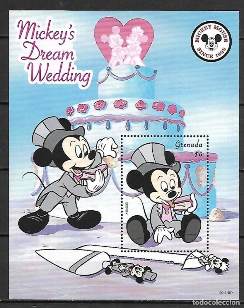 Sellos: GRENADA 1999 SHEET MNH DISNEY MICKEY Y MINNIE MOUSE - Foto 1