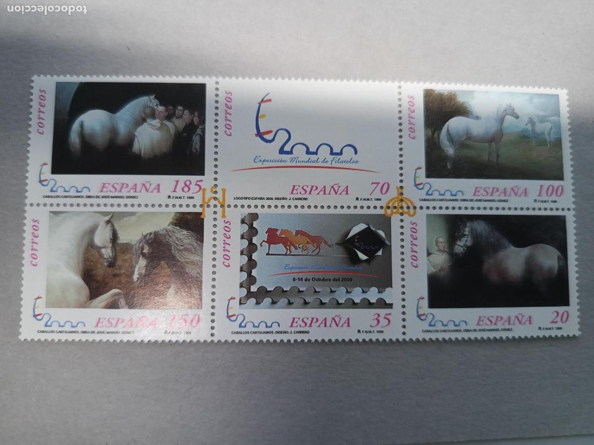 Sellos: sellos caballos cartujanos bloque - Foto 1