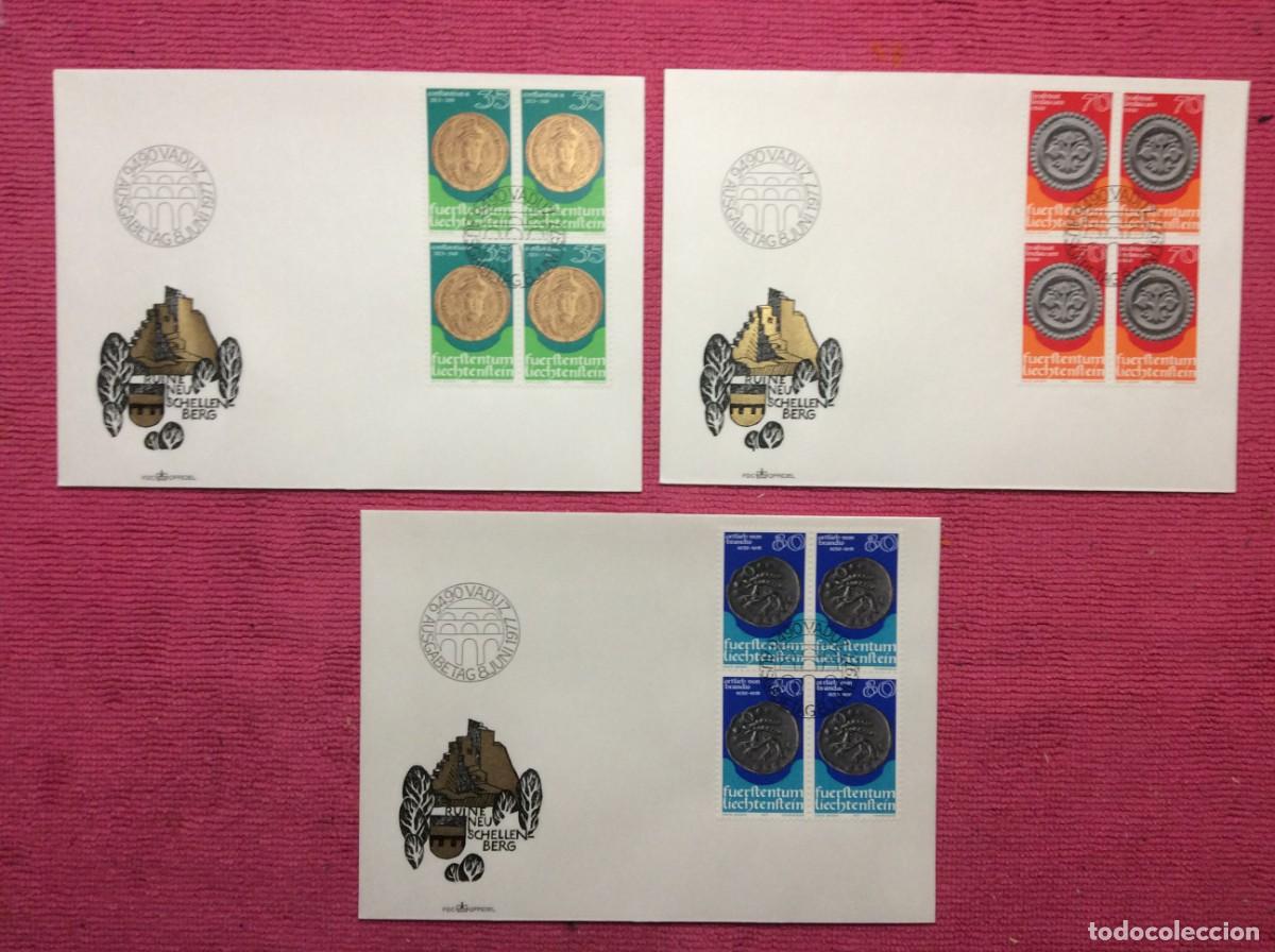 Sellos: LIECHTENSTEIN. SOBRES PRIMER D&Iacute;A - TEMA NUMISM&Aacute;TICA (2LLA189) - Foto 1