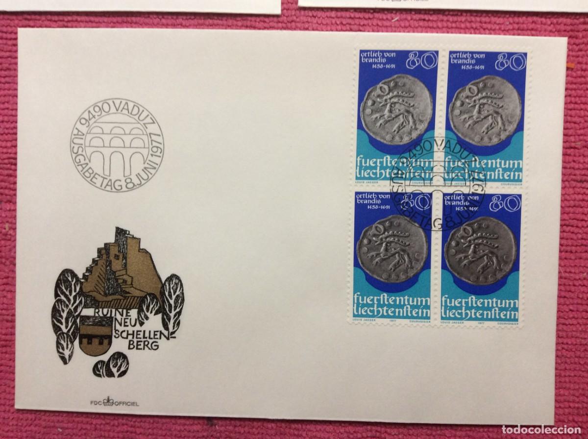 Sellos: LIECHTENSTEIN. SOBRES PRIMER D&Iacute;A - TEMA NUMISM&Aacute;TICA (2LLA189) - Foto 4