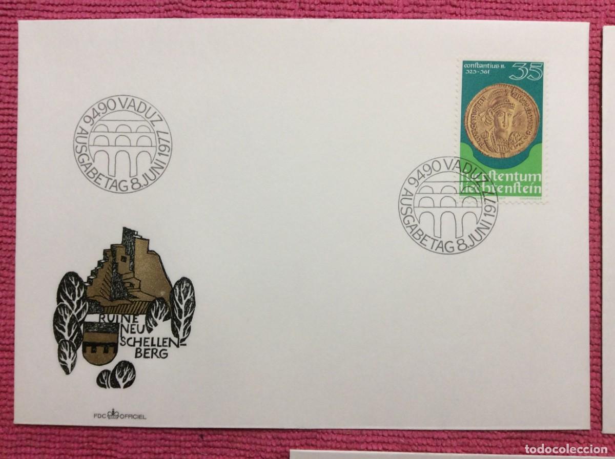 Sellos: LIECHTENSTEIN. SOBRES PRIMER D&Iacute;A - TEMA NUMISM&Aacute;TICA (2LLA201) - Foto 2