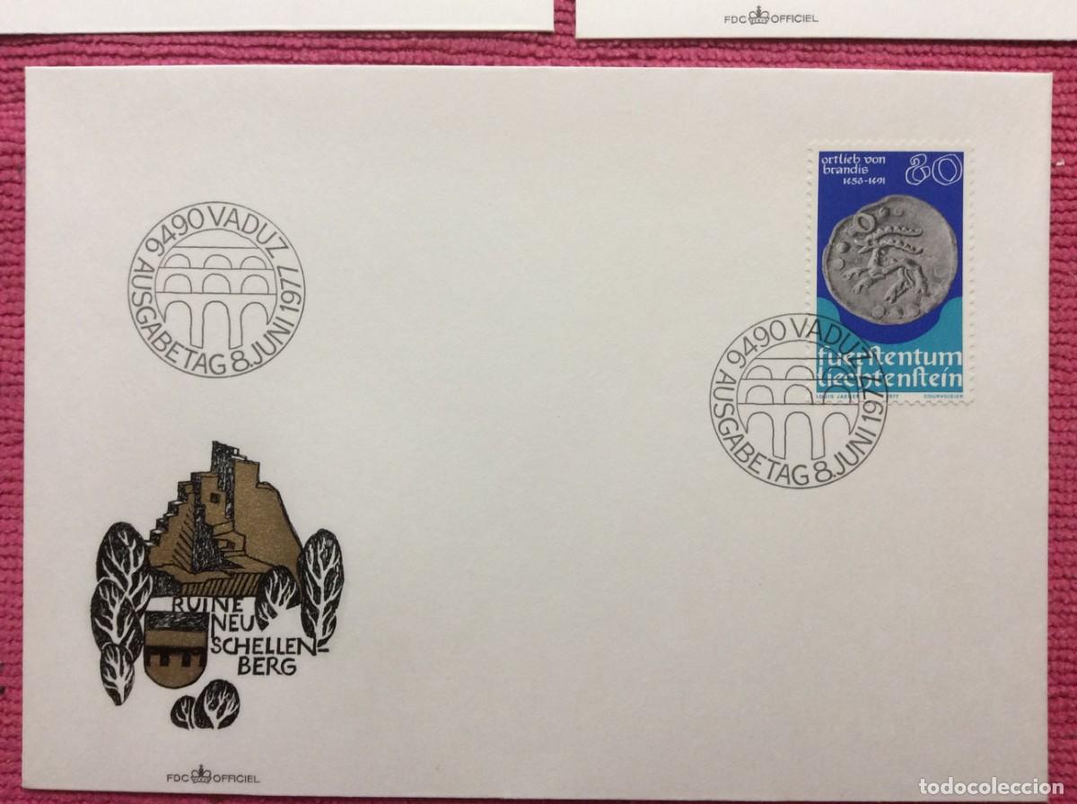 Sellos: LIECHTENSTEIN. SOBRES PRIMER D&Iacute;A - TEMA NUMISM&Aacute;TICA (2LLA201) - Foto 4