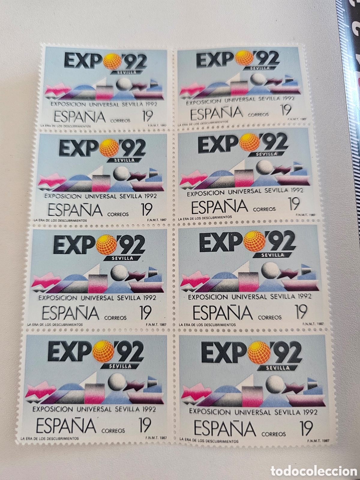 Sellos: 8 sellos de la Expo 92 de Sevilla 1987 - Foto 2