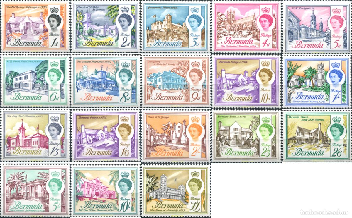 Sellos: 291773 MNH BERMUDAS 1962 SERIE BASICA - Foto 1
