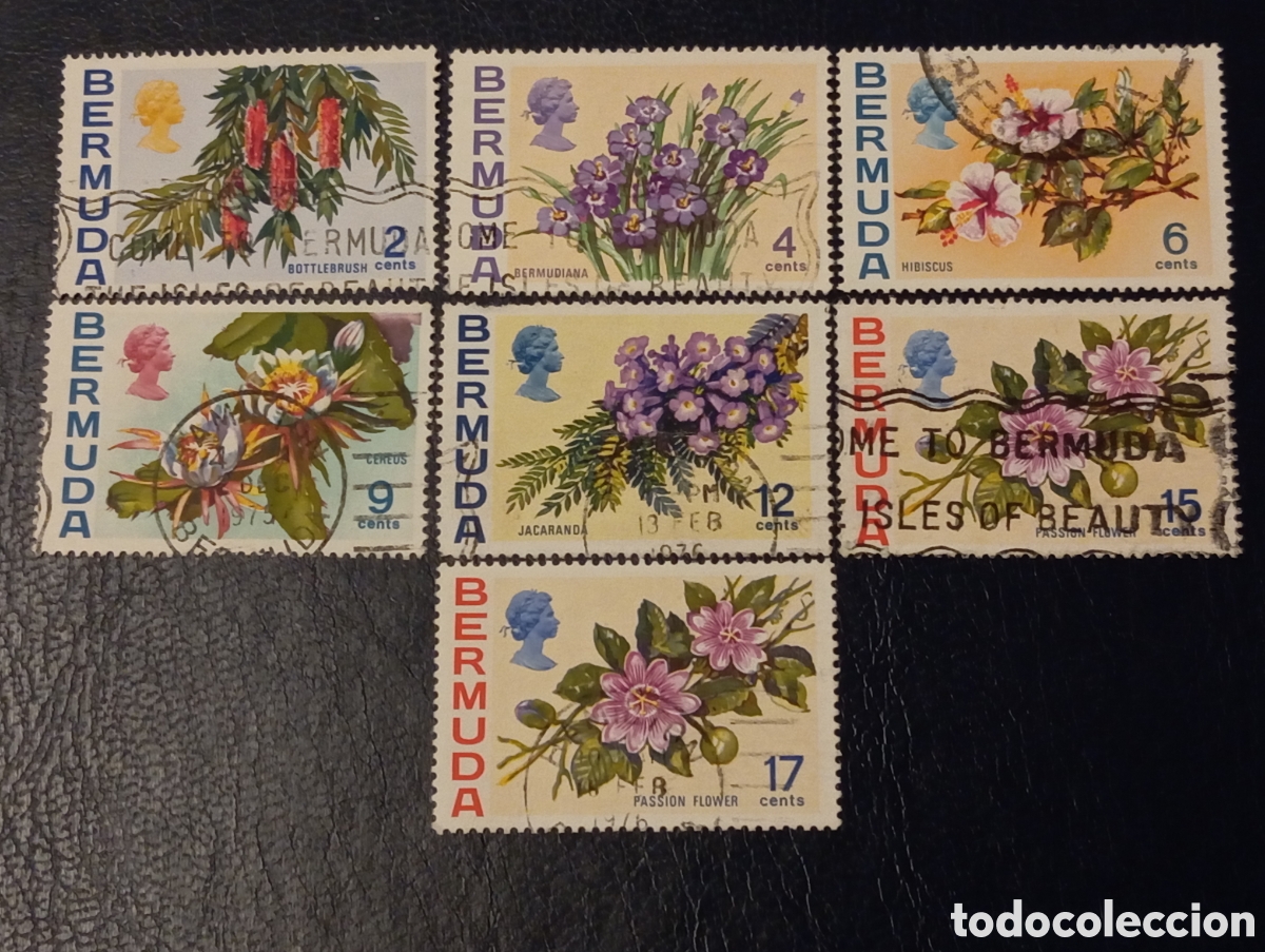 Sellos: Lote Sellos Bermuda 1970 Flores - Foto 1