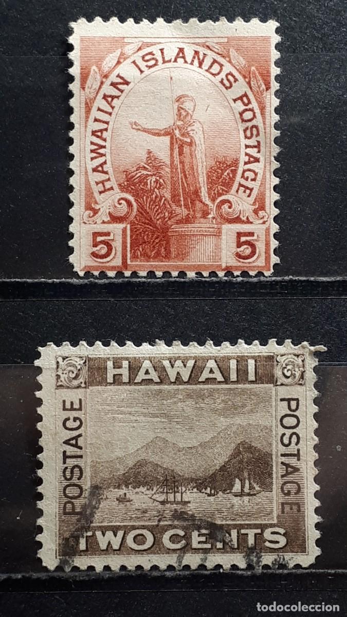 Sellos: HAWAI. A&Ntilde;O 1894. &deg;/(*). YVERT 64/5 - Foto 1