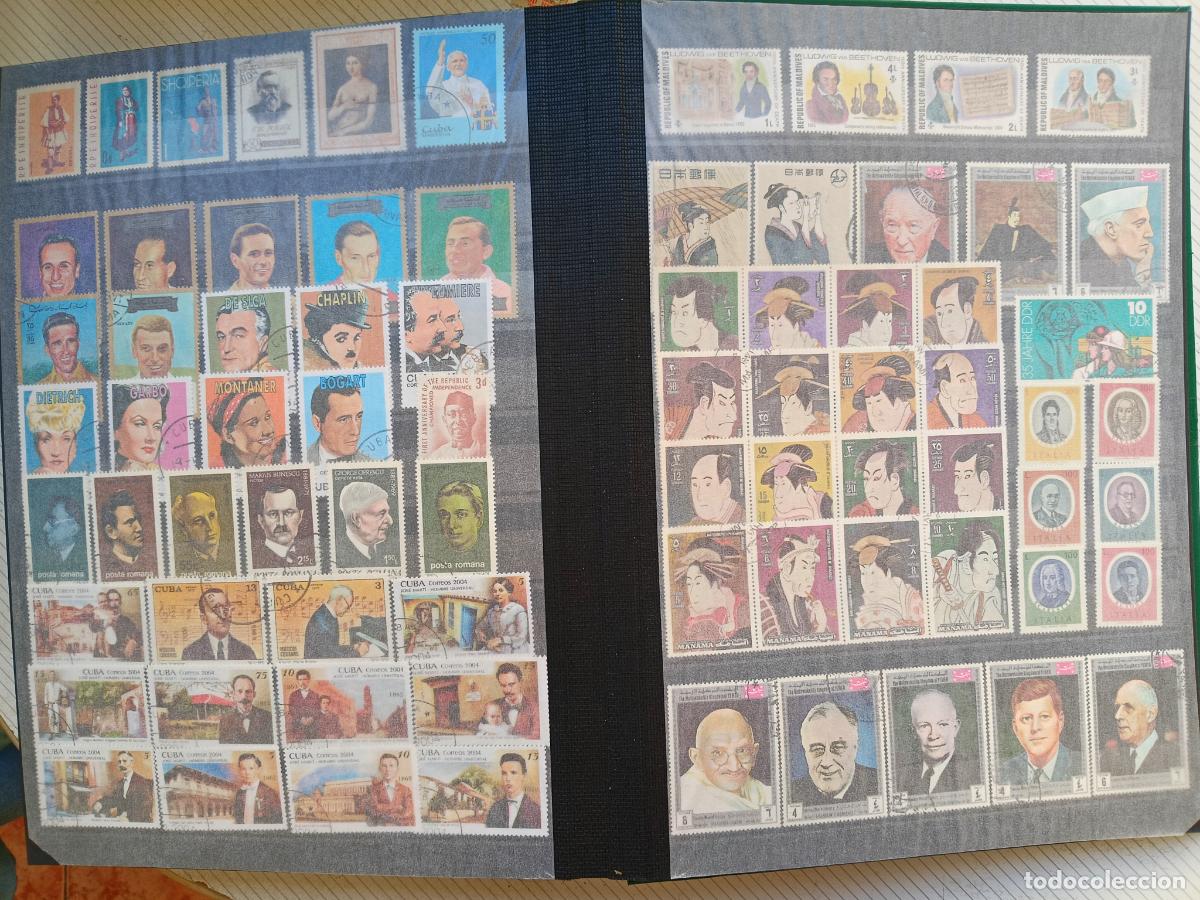Sellos: Lote de sellos de personajes - Foto 1