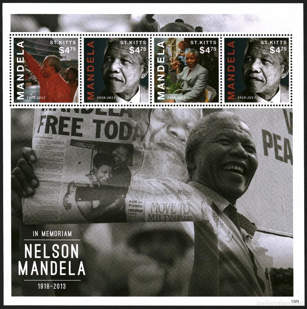 Sellos: ST. KITTS 2013 SHEET MNH NELSON MANDELA - Foto 1