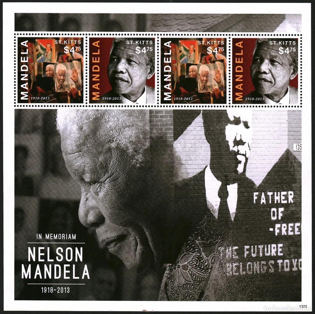 Sellos: ST. KITTS 2013 SHEET MNH NELSON MANDELA - Foto 1