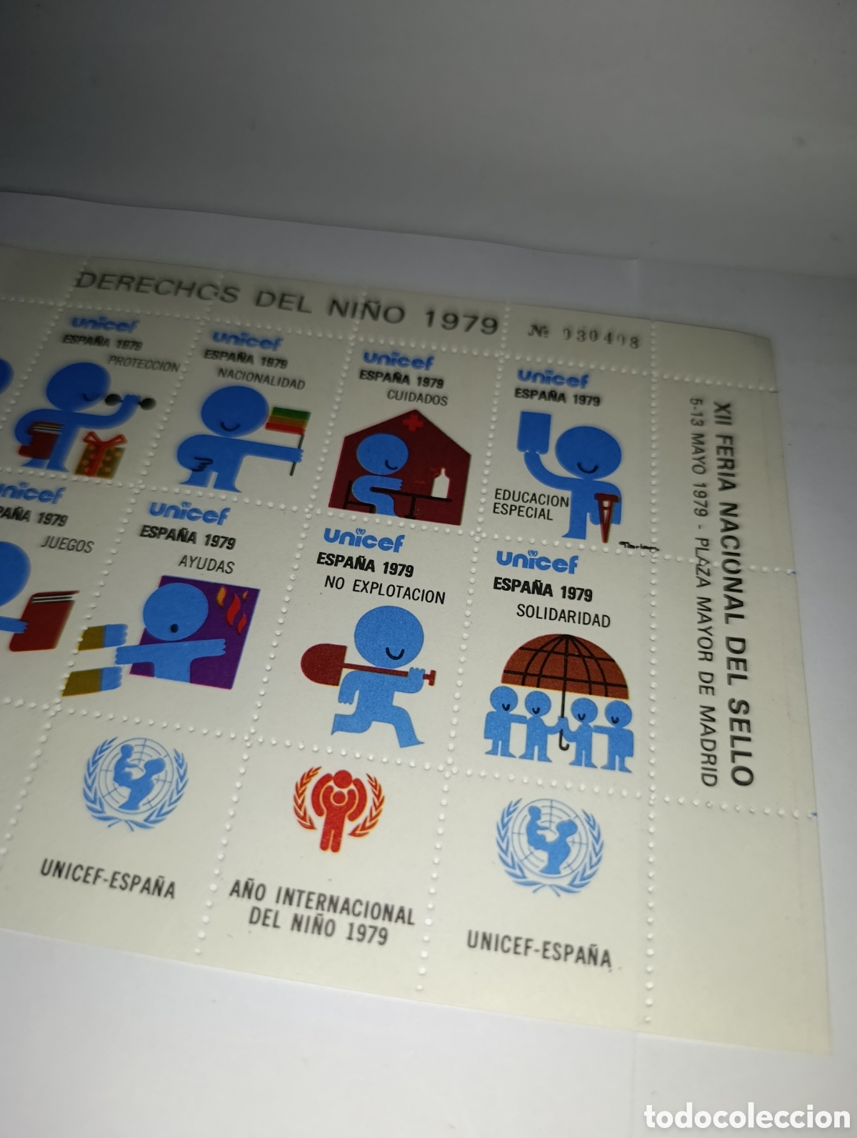 Sellos: Bloque de sellos derechos del ni&ntilde;o 1979 - Foto 3