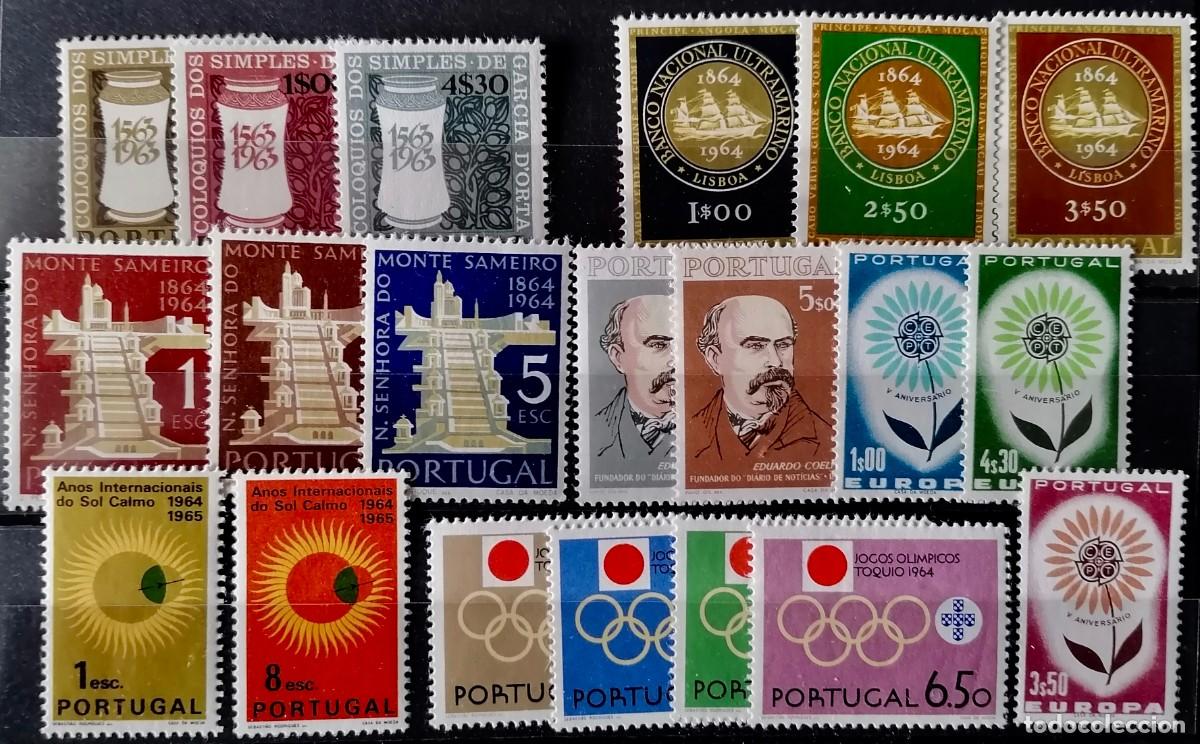 Sellos: PORTUGAL 1964 - A&Ntilde;O COMPLETO . - Foto 1