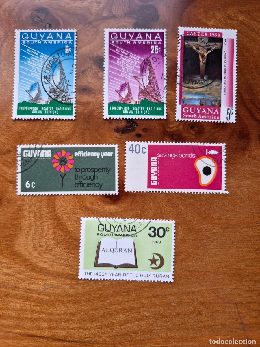 Sellos: LOTE 6 SELLOS USADOS GUYANA - Foto 1