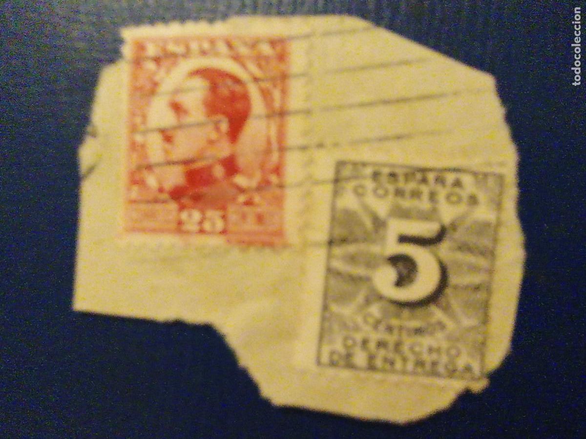 Sellos: 1 FRAGMENTO DE .** 2 SELLOS.1 DERECHO DE ENTREGA ** 25 Y 5 Y 50 CTS.