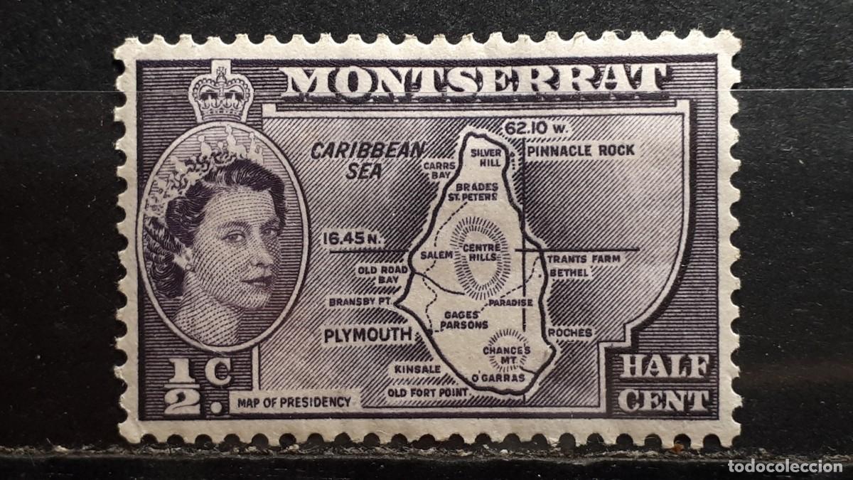 Sellos: MONSERRAT. A&Ntilde;O 1955. *. YVERT 133 - Foto 1