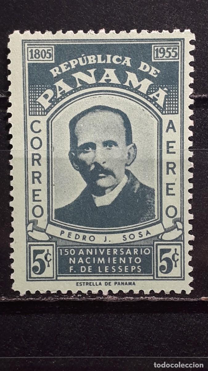 Sellos: PANAM&Aacute;. A&Ntilde;O 1955. **. Yvert A&eacute;reo 140 - Foto 1