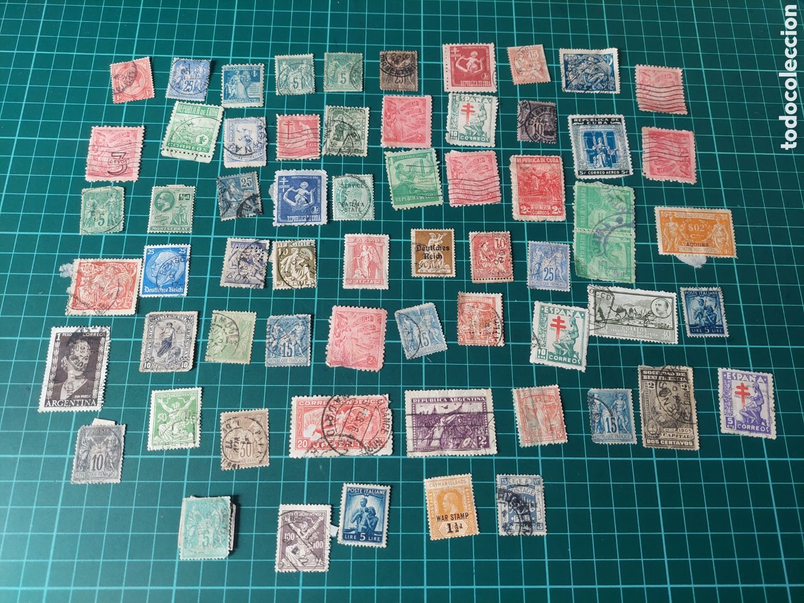 Sellos: LOTE SELLOS ANTIGUOS GRANCIA CUBA ESPA&Ntilde;A