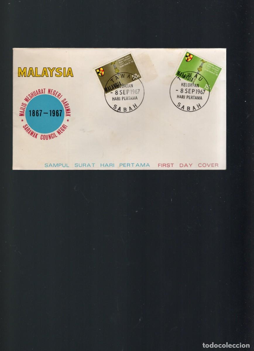Sellos: PAIS ASIAFDC MALAYSIA 1965
