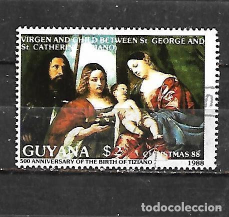 Sellos: 1988: GUYANA V Centenario del nacimiento de Tiziano, 1488 - 1578 (CTO)