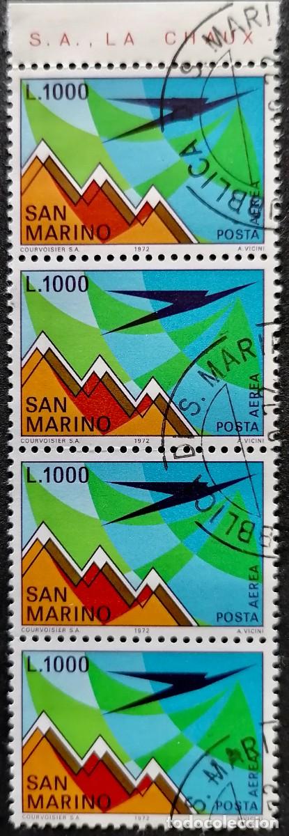 Sellos: SAN MARINO 1972 - CORREO A&Eacute;REO .
