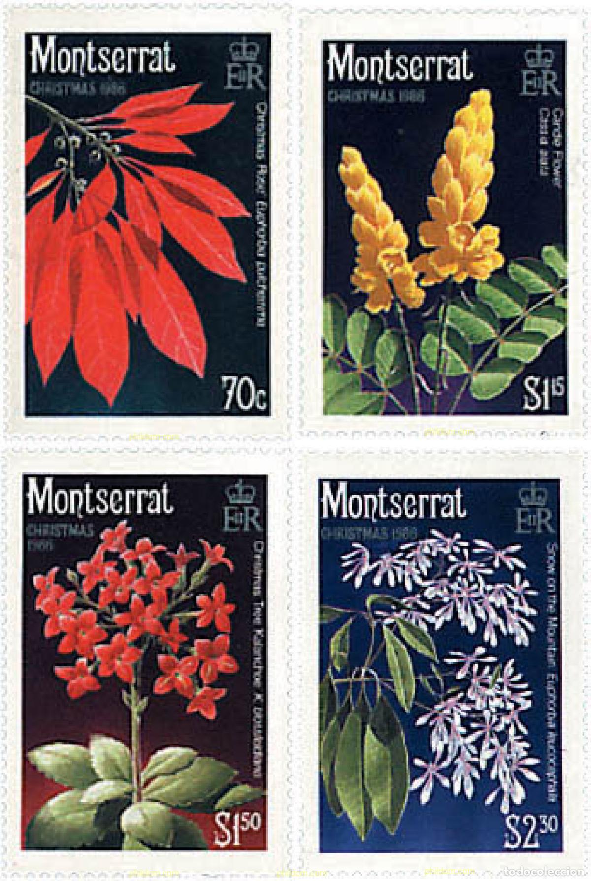 Sellos: 95695 MNH MONTSERRAT 1986 NAVIDAD. FLORES