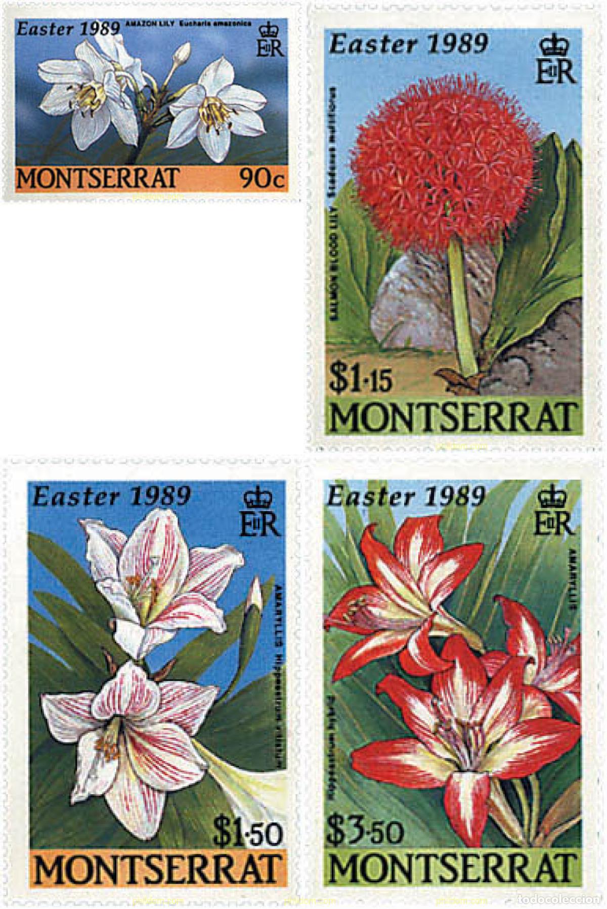 Sellos: 95696 MNH MONTSERRAT 1989 PASCUA. FLORES