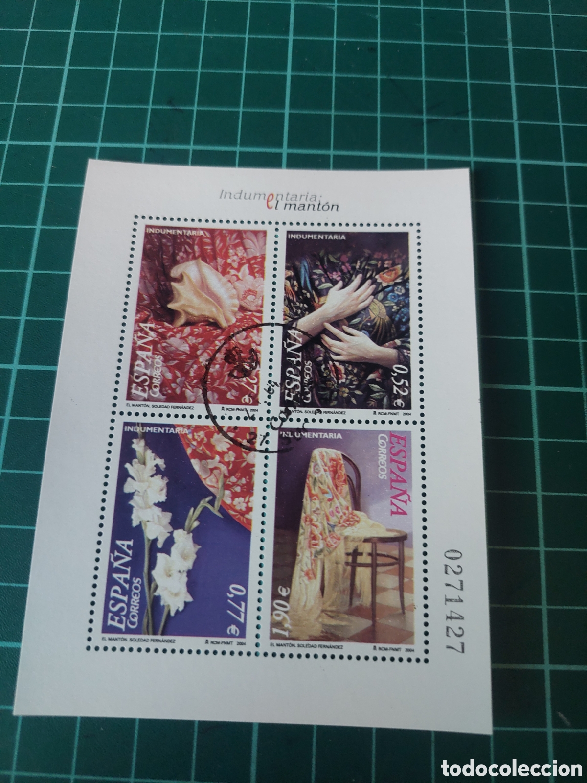 Sellos: 2004 USADOS lujo MANTON DE MANILA MODA,FLORES,CONCHA MARINA ,SILLA EDIFIL 4076 USADOS