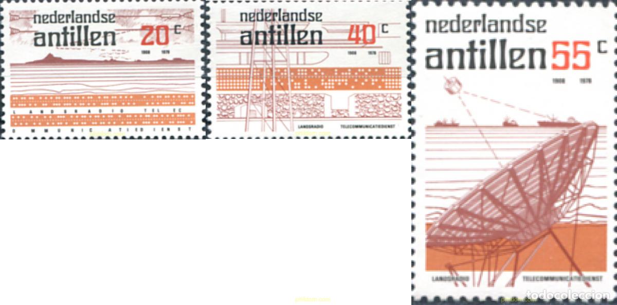 Sellos: 282940 MNH ANTILLAS HOLANDESAS 1978 70 ANIVERSARIO DE LA OFICINA NACIONAL DE TELECOMUNICACIONES