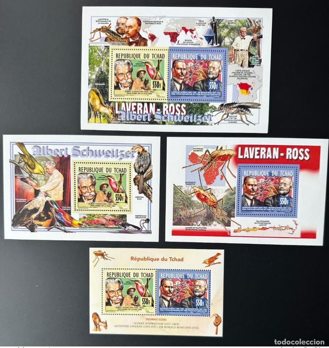 Sellos: Chad 2013/2014 Mi. 2696 - 2697 Bl. 564 565 Fauna Insectos P&aacute;jaros