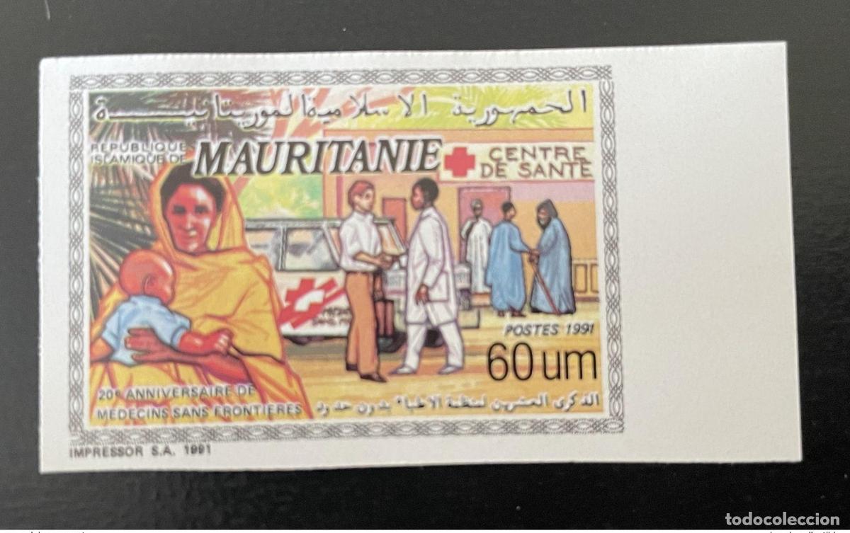 Sellos: Mauritania 1991 ND IMPERF Mi. 1002 M&eacute;dicos sin Fronteras Cruz Roja