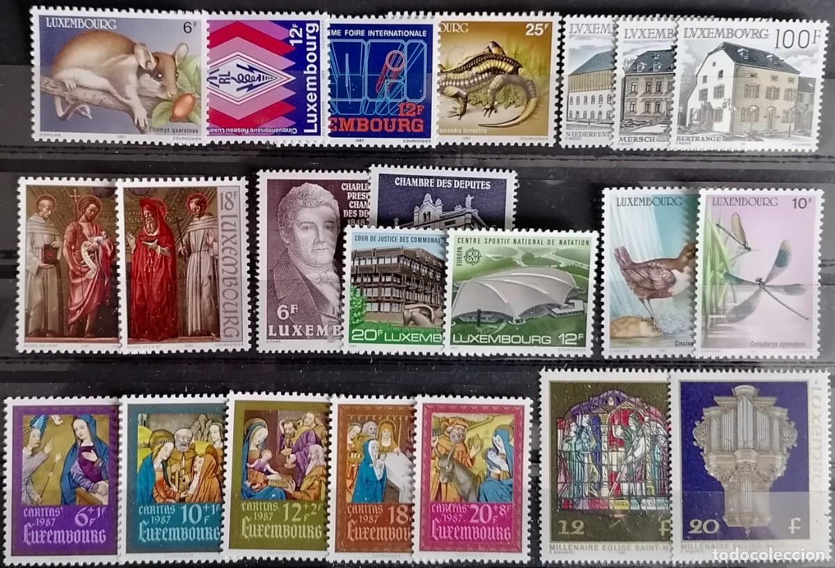 Sellos: LUXEMBURGO 1987 - A&Ntilde;O COMPLETO .