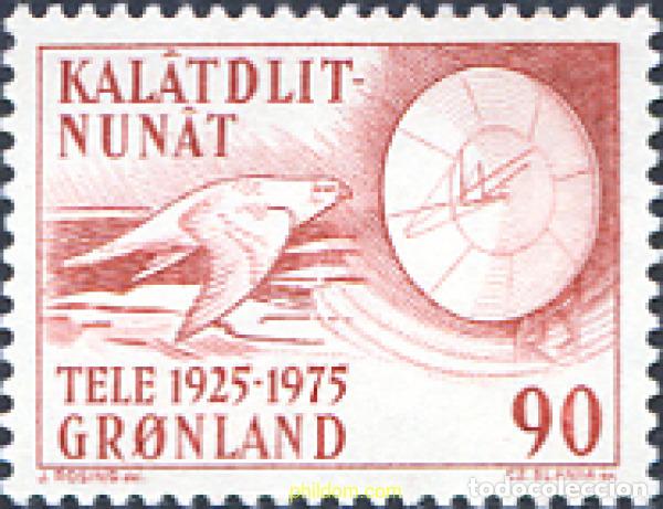 Sellos: 96870 MNH GROENLANDIA 1975 50 ANIVERSARIO DE LAS TELECOMUNICACIONES