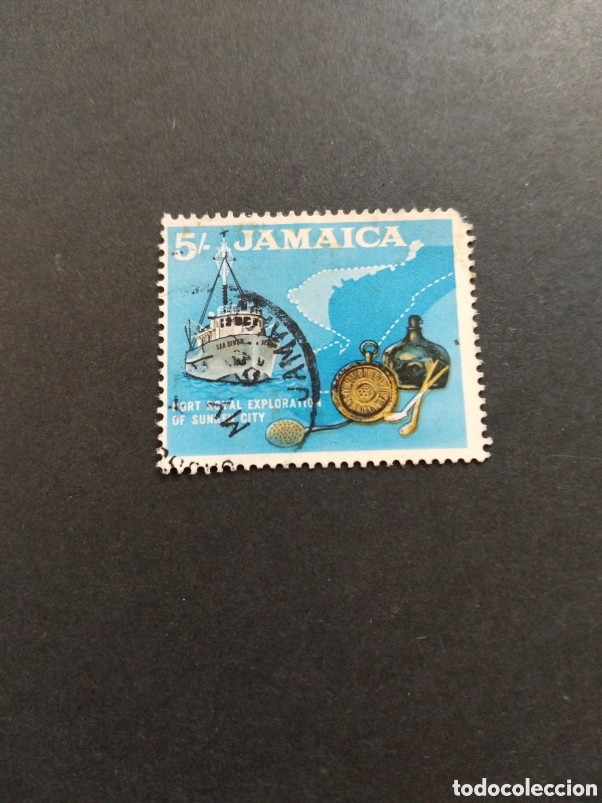 Sellos: Jamaica. 1964. Explotaci&oacute;n de la ciudad undida de Pot Royal.
