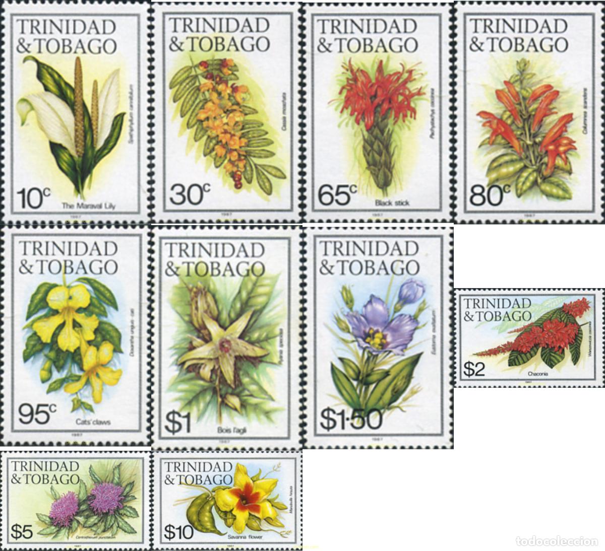 Sellos: 366040 MNH TRINIDAD Y TOBAGO 1987 SERIE BASICA