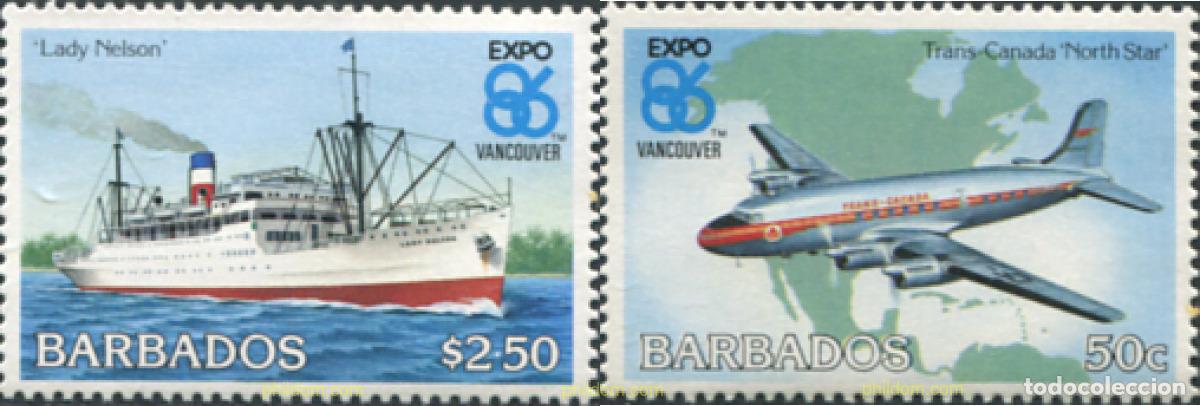 Sellos: 290212 MNH BARBADOS 1986 EXPOSICION INTERNACIONAL EN VANCUBER - EXPO-86