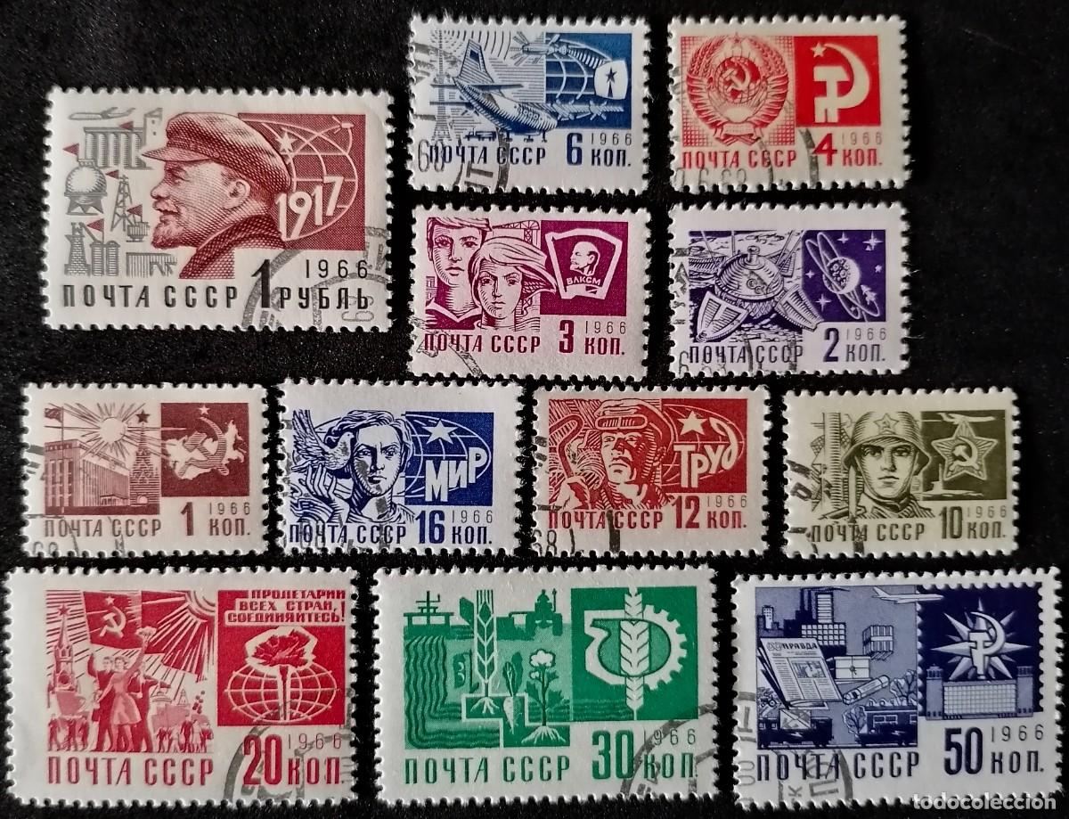 Sellos: URSS 1966 - B&Aacute;SICA I-II .