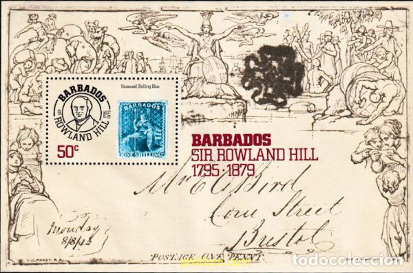 Sellos: 163685 MNH BARBADOS 1979 100 ANIVERSARIO DE LA MUERTE DE SIR ROWLAND HILL