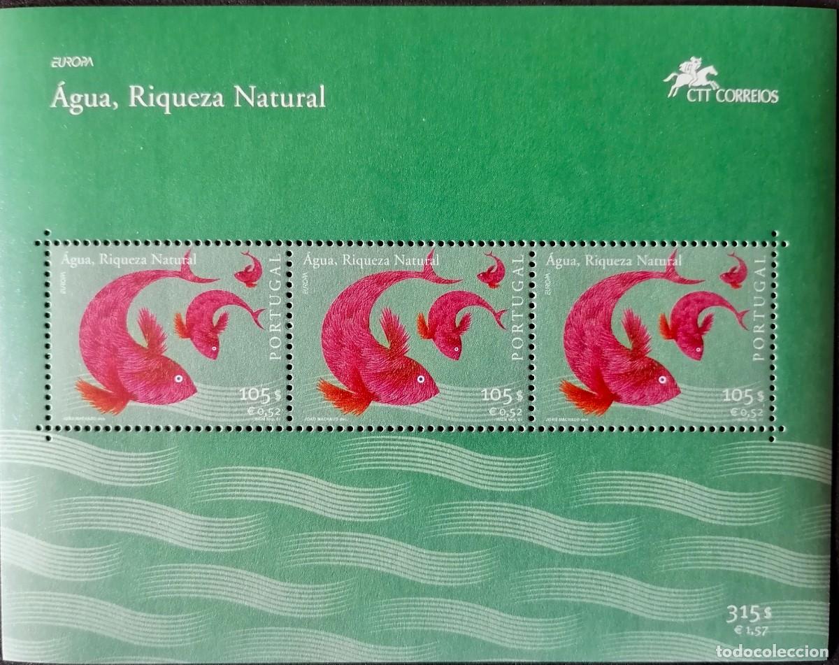 Sellos: PORTUGAL 2001 - HB AGUA RIQUEZA NATURAL .