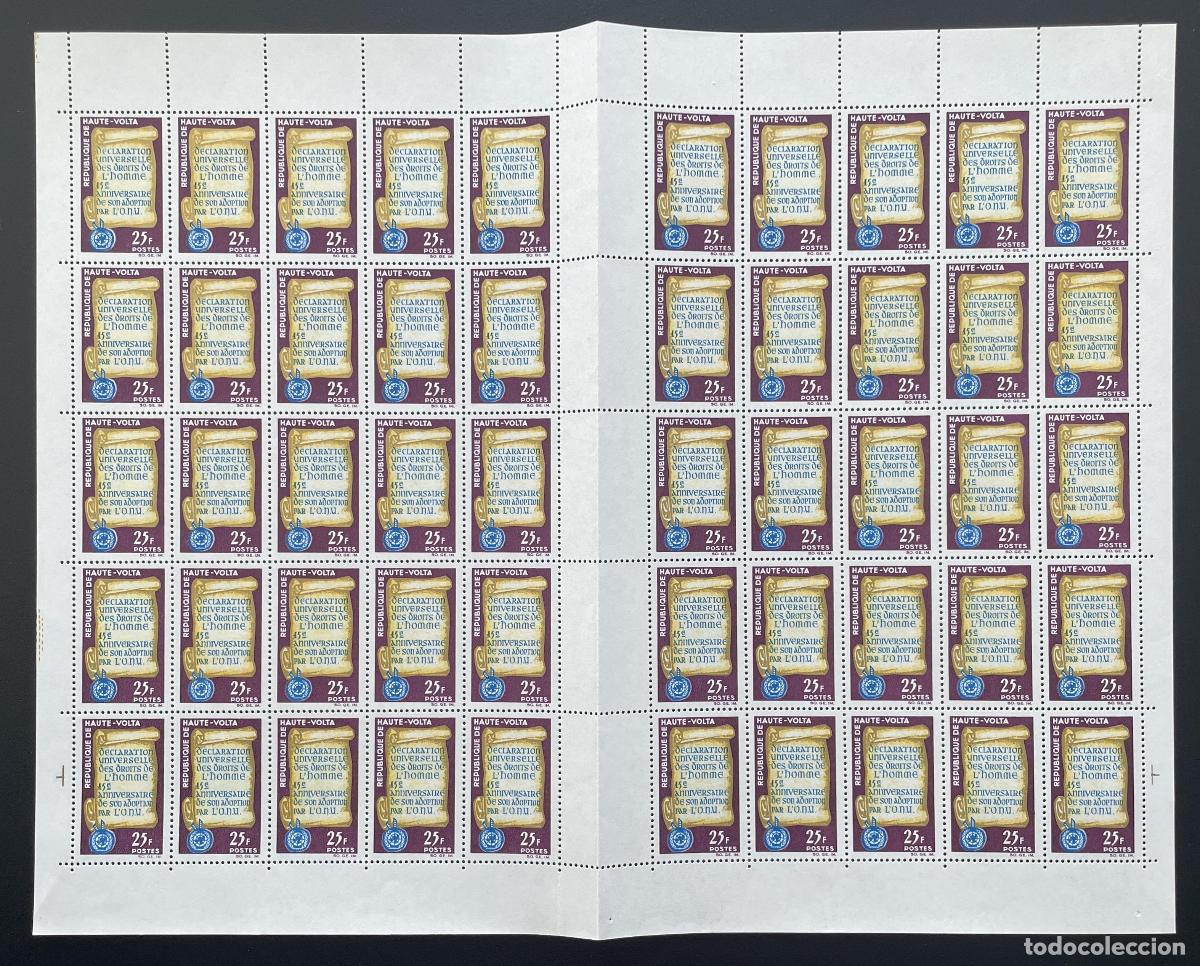 Stamps: Alto Volta 1963 YT 130 bloque Declaraci&oacute;n Universal Derechos Humanos ONU