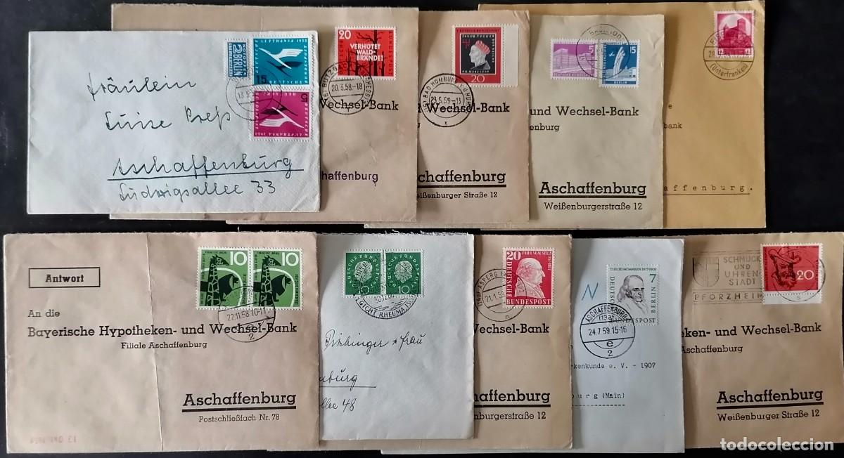Sellos: ALEMANIA - 10 SOBRES .