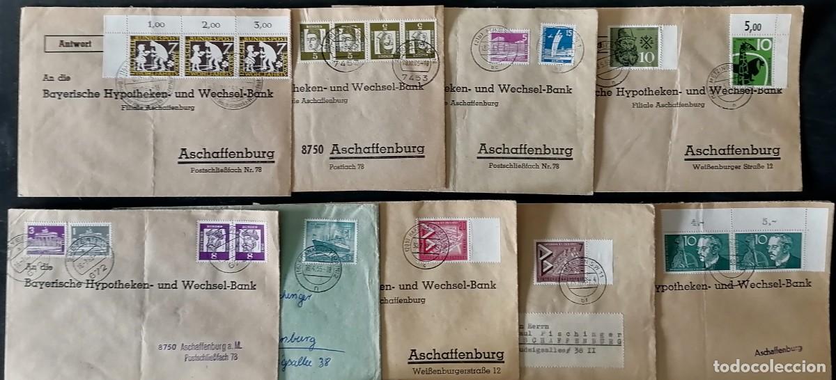 Sellos: ALEMANIA - 9 SOBRES .