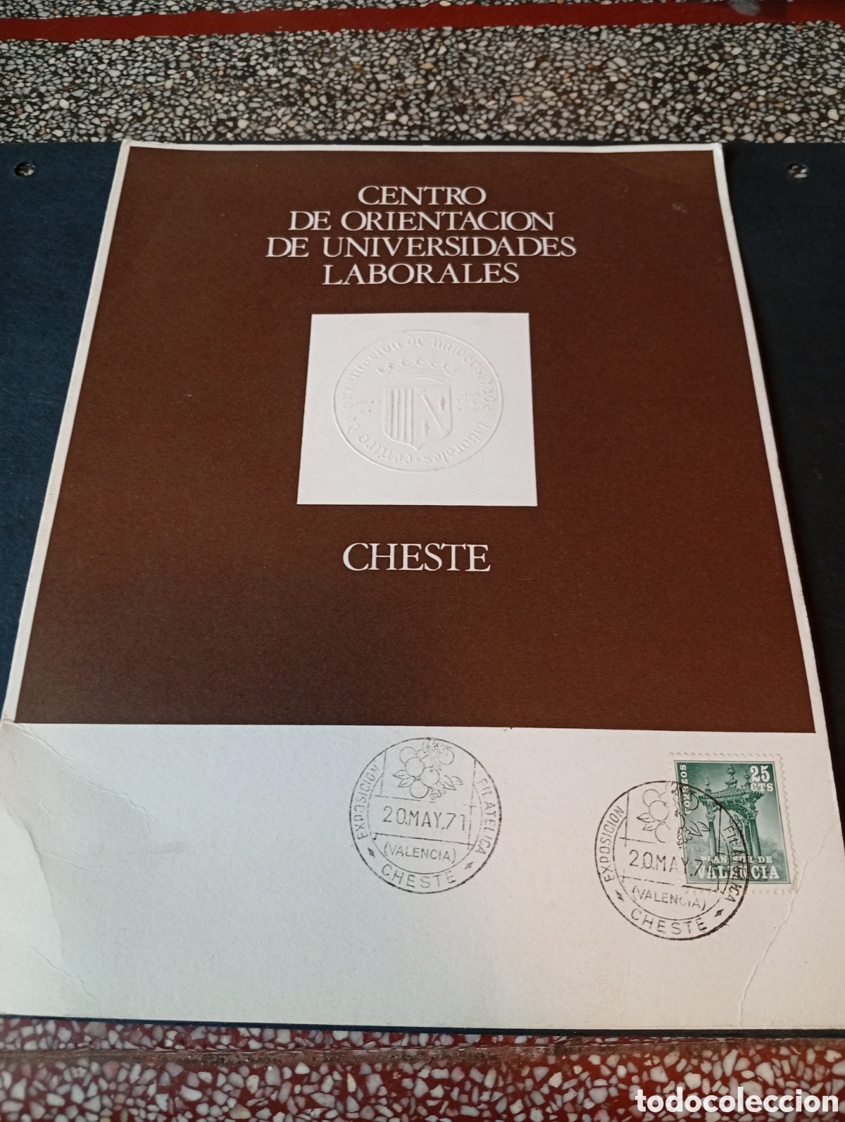 Sellos: Filatelia centro de orientaci&oacute;n de universidades laborales, Cheste 1971