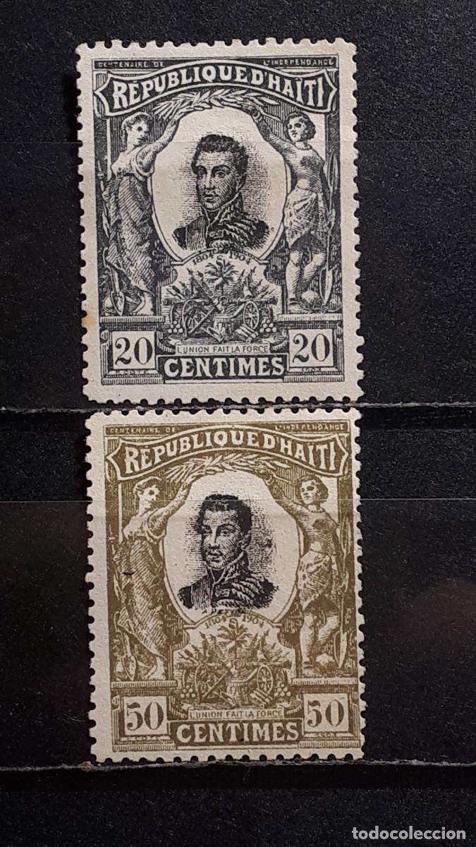 Sellos: HAIT&Iacute;. A&Ntilde;O 1904. (*)/*. YVERT 82/3