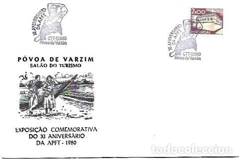 Sellos: Portugal y FDC P&oacute;voa de Varzim. Feria de Turismo, 11&deg; Aniversario de la APFT 1980 (6335)