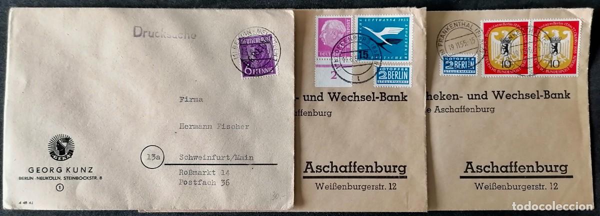 Sellos: ALEMANIA - 3 SOBRES .