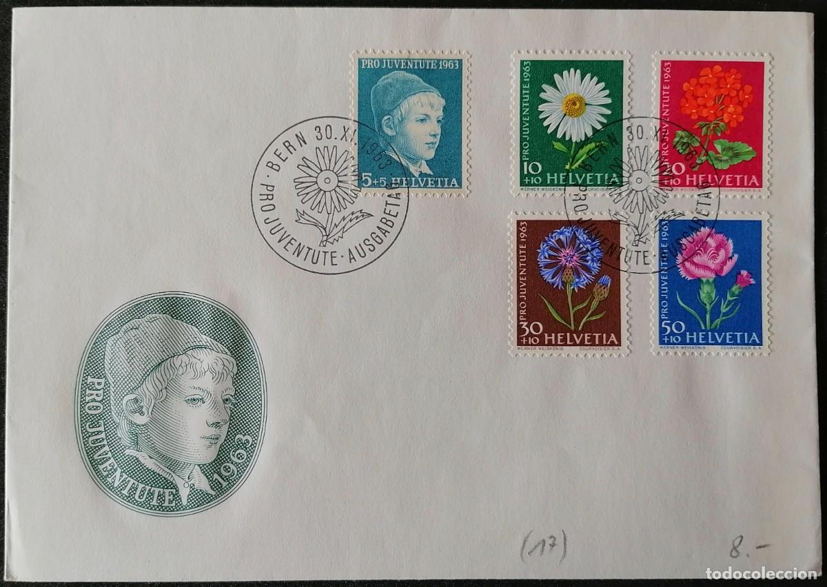 Sellos: SUIZA 1963 - SOBRE / PRO JUVENTUD .